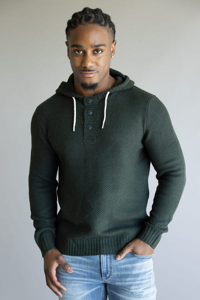 Union Hooded Sweater for Men in Dark Spruce
