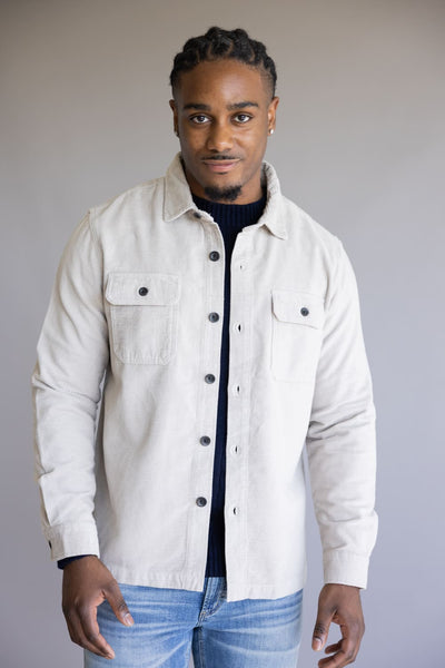 Union Corduroy Shacket for Men in Light Grey