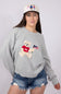 USA Bear Crewneck Sweater for Women in Grey