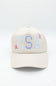 USA Striped Trucker Hat for Women in Beige