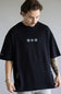 White Geo Embroidered T-Shirt for Men in Black