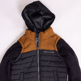 Youth Layered Vest Jacket for Boys in Black