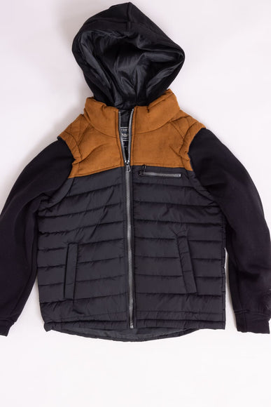 Youth Layered Vest Jacket for Boys in Black