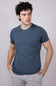 Basic Crewneck T-Shirt for Men in Indigo Blue
