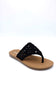 Soda Crotchet Flip Flops for Women in Black
