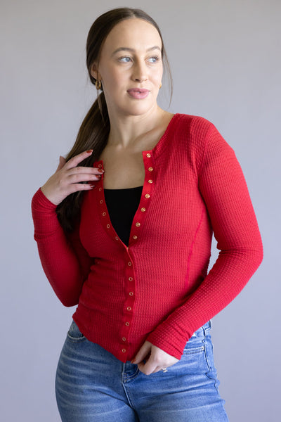 Free People Intimately Going Places Cardi for Women in Red