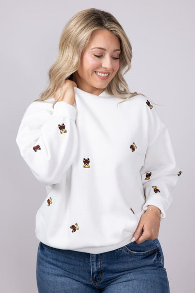 トップス RoseMuse \"Rose original big sweat\" white Rosé original big sweat – BUNNY APARTMENT