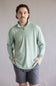 1897 Legends Striped Quarter Zip Pullover for Men in Green
