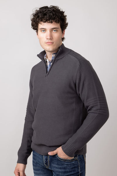 【メール便送料無料対応可】 1/4 Original 1897 Zip Dark in Men for Sweater Neck Mock メンズウェア