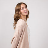 Shaker Stitch Cardigan for Women in Natural