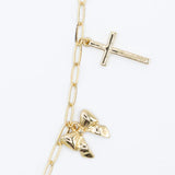 7 Charm Necklace in Gold