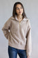 Sherpa ½ Zip Pullover for Women in Oak Brown
