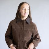 Aaron & Amber Suede Barn Jacket for Women in Brown