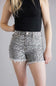 KanCan High Rise Distressed Shorts for Women in Leopard