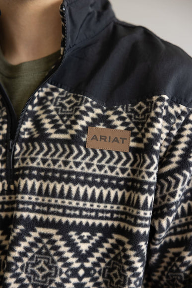 Ariat Basis Quarter Zip Fleece for Men in Black