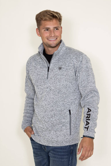 Ariat Caldwell 1/4 Zip for Men in Heather Grey