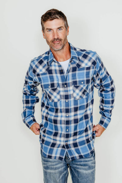 Ariat Hoyt Flannel Shirt for Men in Blue