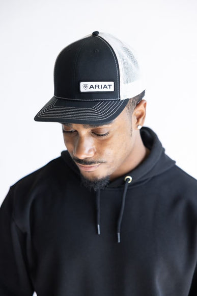 Ariat Offset Patch Hat for Men in Black