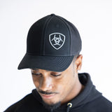 Ariat Offset Trucker Hat in Black