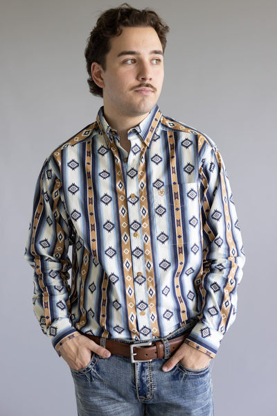 Ariat Shilo Button Down Shirt for Men in Blue