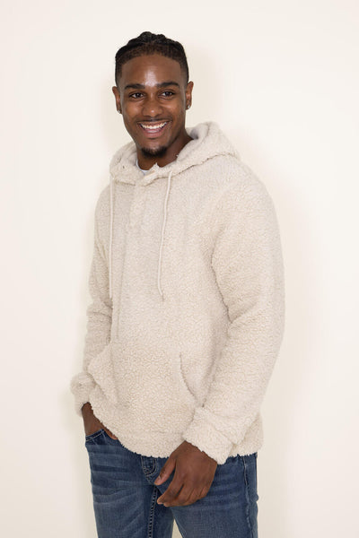 Brooklyn Cloth Henley Neck Snap Sherpa Hoodie for Men | BHM9630F-SND –  Glik's
