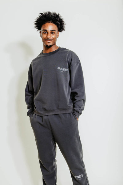 Brooklyn Cloth Originals Fleece Sweatshirt for Men in Dusty Black