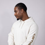 Carhartt Logo Sleeve Hoodie for Men in Malt White
