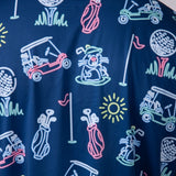 Chubbies Liberty Cup Performance Polo for Men in Blue