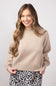 Crewneck Sweater for Women in Light Tan