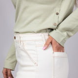 Eunina Lulu Denim Shorts for Women in White