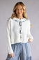 Simply Southern Floral Tie Front Cardigan for Women in Cream
