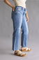 Flying Monkey High Rise Ankle Straight Fray Hem Jeans for Women
