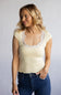 Free People Intimately Oh My Darling Tee for Women in Butter
