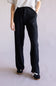 High Rise Ease Into It Drawstring Lounge Pants for Women in Black