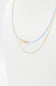 Double Layer Fish Necklace Set in Gold/Blue