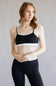 Double Layer Sports Bra for Women in Black/White
