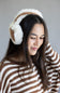 Sherpa Fur Earmuffs for Women in Brown