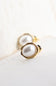 Oval Pearl Studs for Women in Gold