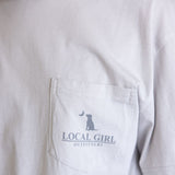 Local Girl Flora Dog and Moon T-Shirt for Women in Grey