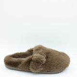 Beach by Matisse Portland Fuzzy Slippers for Women in Taupe