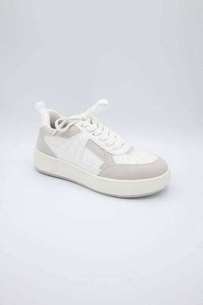 MIA Shoes Dice Platform Sneakers for Women in White