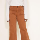 Mica High Rise Wide Leg Jeans for Women in Rustic Orange