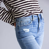 Mica High Rise Straight Crop Jeans for Women