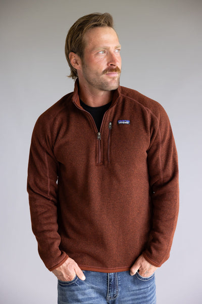 Patagonia Men’s Better Sweater Quarter Zip in Vanilla Brown