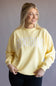 1897 Active Sunshine Embroidered Crewneck for Women in Light Yellow