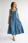 Simply Southern Contrast Seamed Dress for Women in Denim