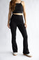 Simply Southern Scalloped Flare Leggings for Women in Black