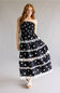Strut & Bolt Polka Dot Eyelet Lace Strapless Midi Dress for Women in Black