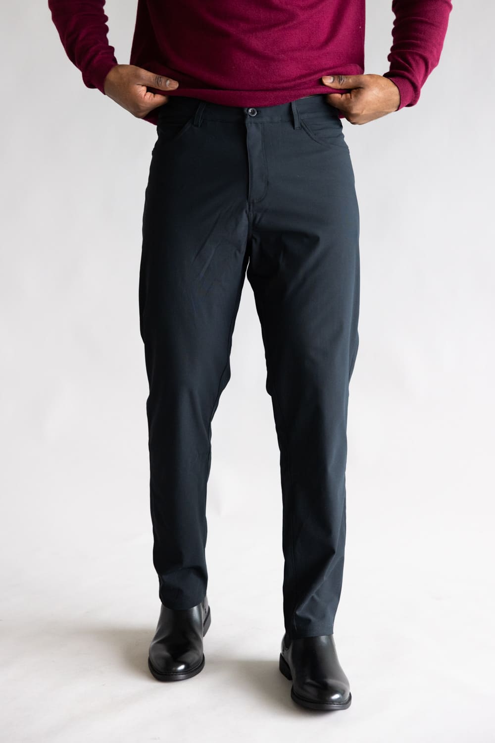 Tricot Prime Time Performance Pants for Men in Black | PM72269
