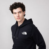 The North Face Box Logo Hoodie for Men in Black/Yellow